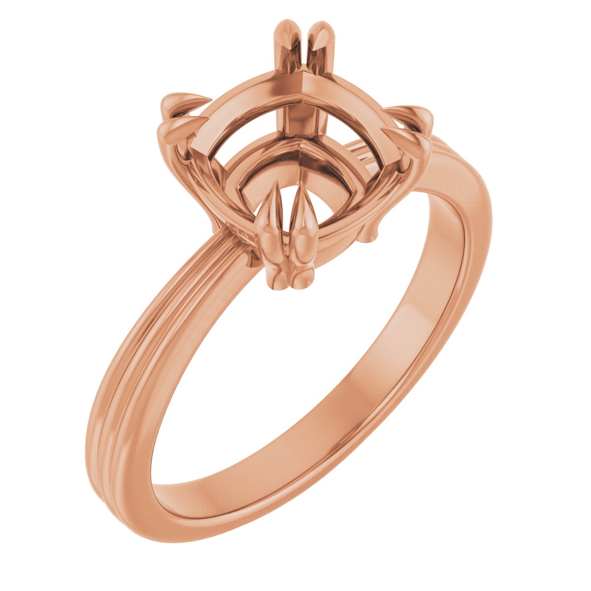 Double Claw-Prong Solitaire Engagement Ring