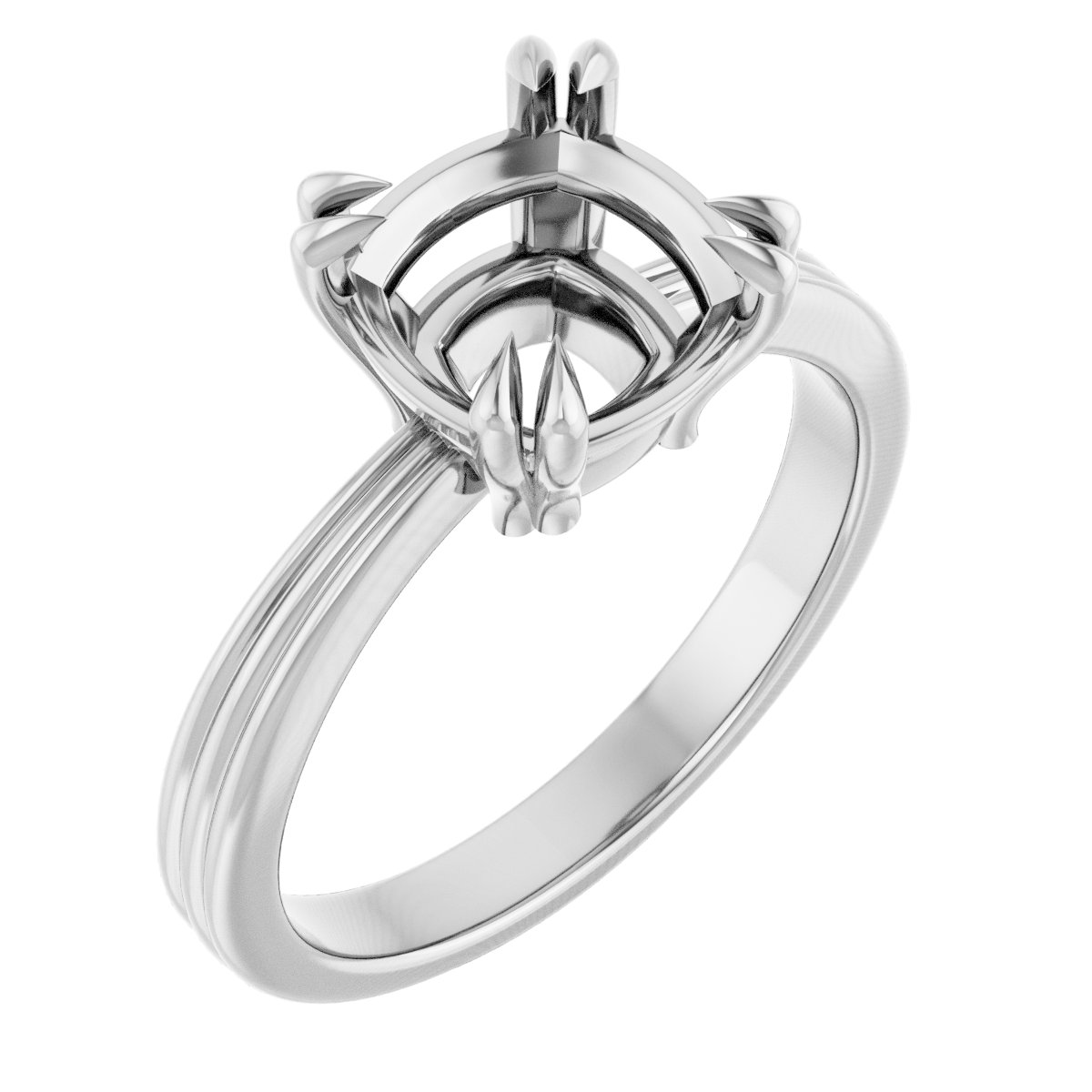 Double Claw-Prong Solitaire Engagement Ring