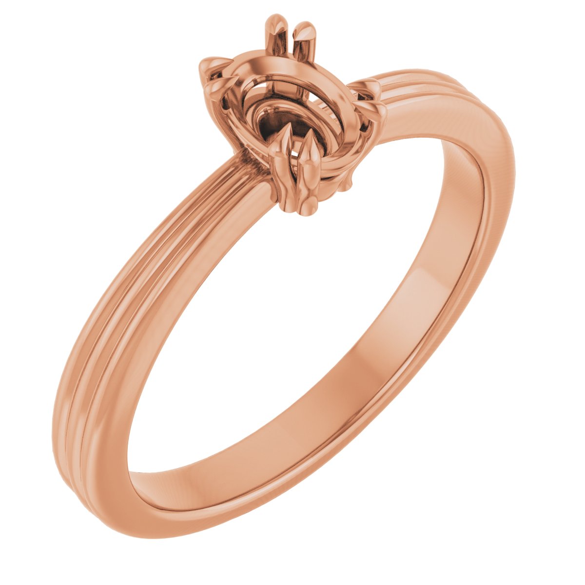 Double Claw-Prong Solitaire Engagement Ring
