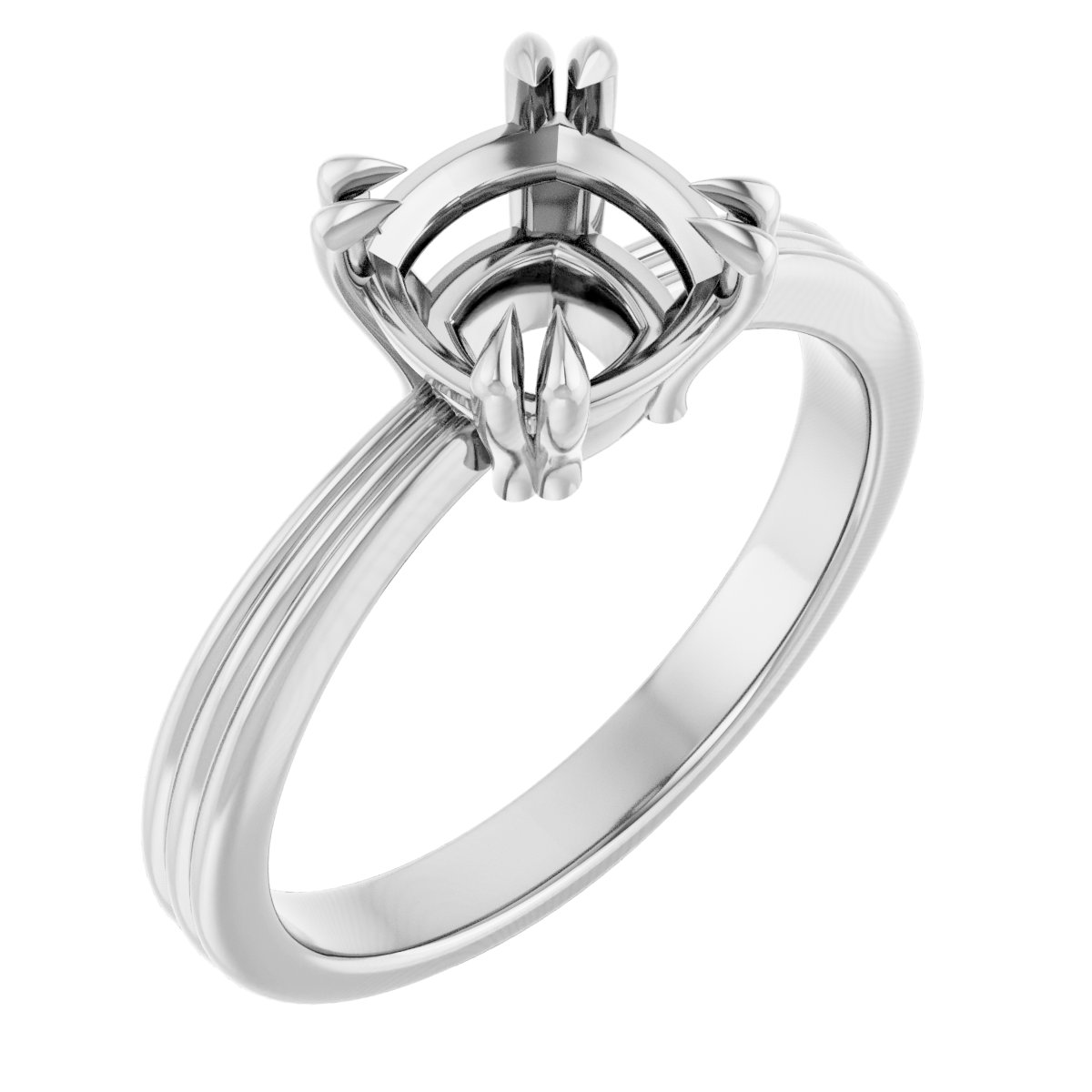Double Claw-Prong Solitaire Engagement Ring