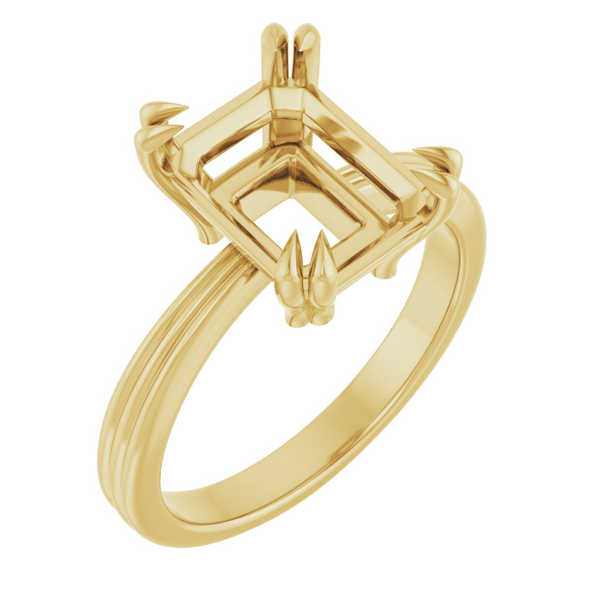 Double Claw-Prong Solitaire Engagement Ring