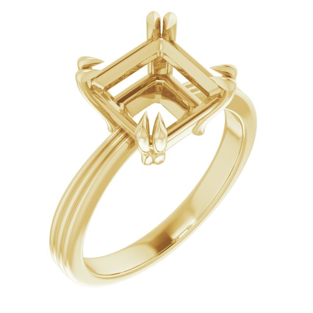 Double Claw-Prong Solitaire Engagement Ring