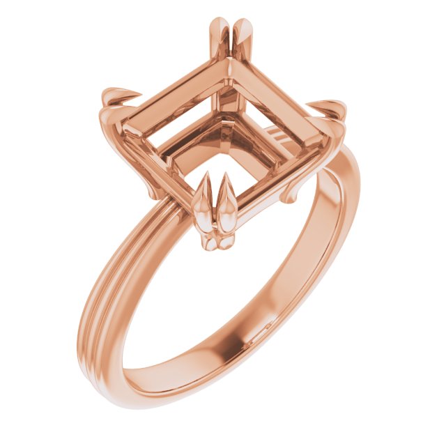 Double Claw-Prong Solitaire Engagement Ring