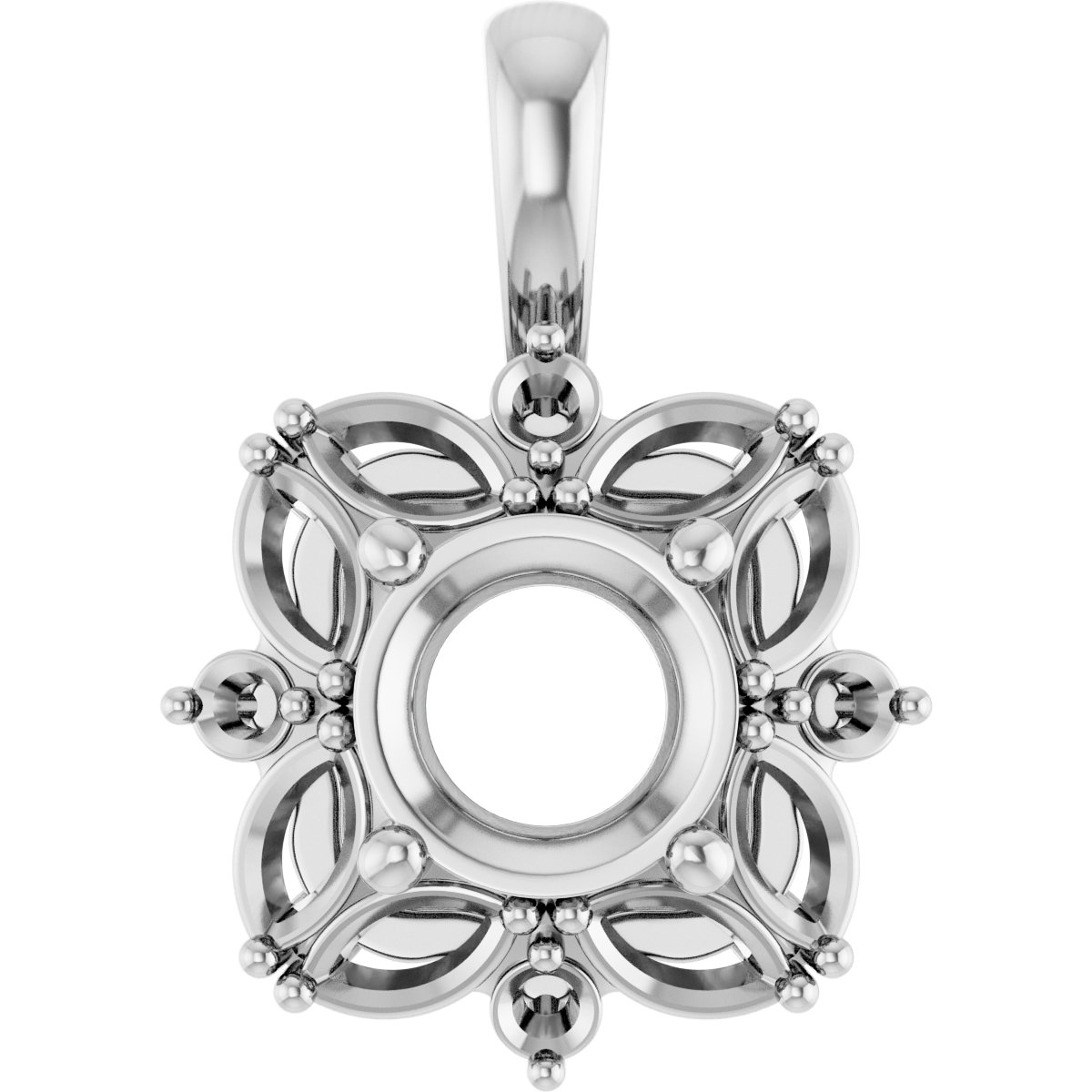 Sculptural Halo-Style Pendant