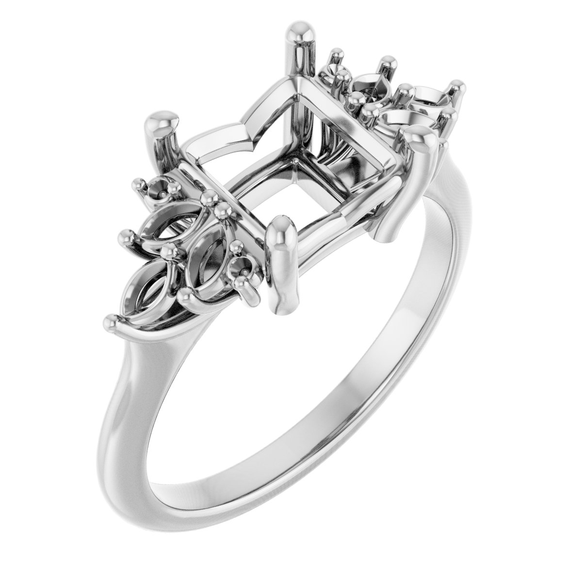 Accented Engagement Ring