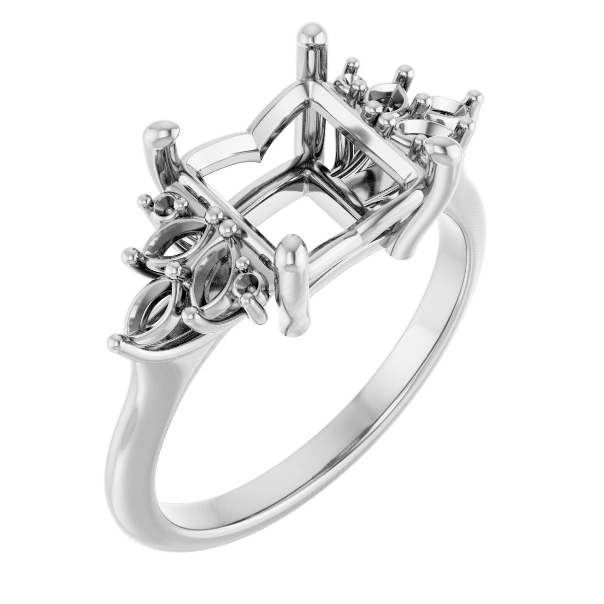Accented Engagement Ring
