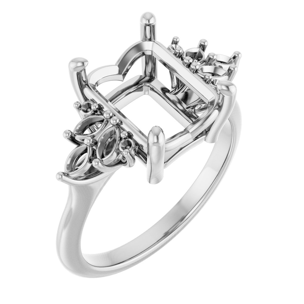 Accented Engagement Ring
