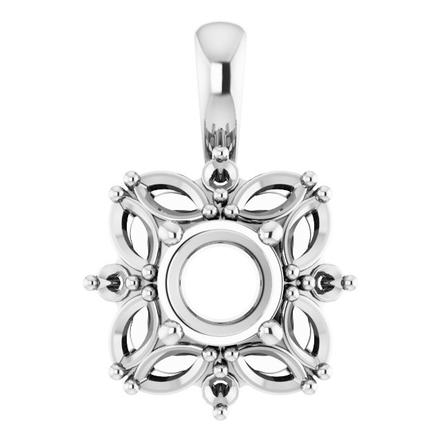 Sculptural Halo-Style Pendant