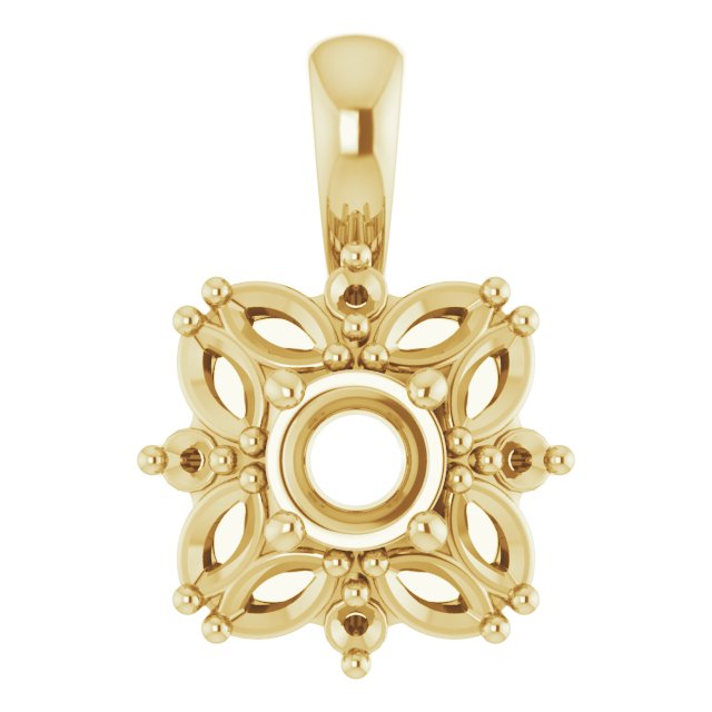 Sculptural Halo-Style Pendant