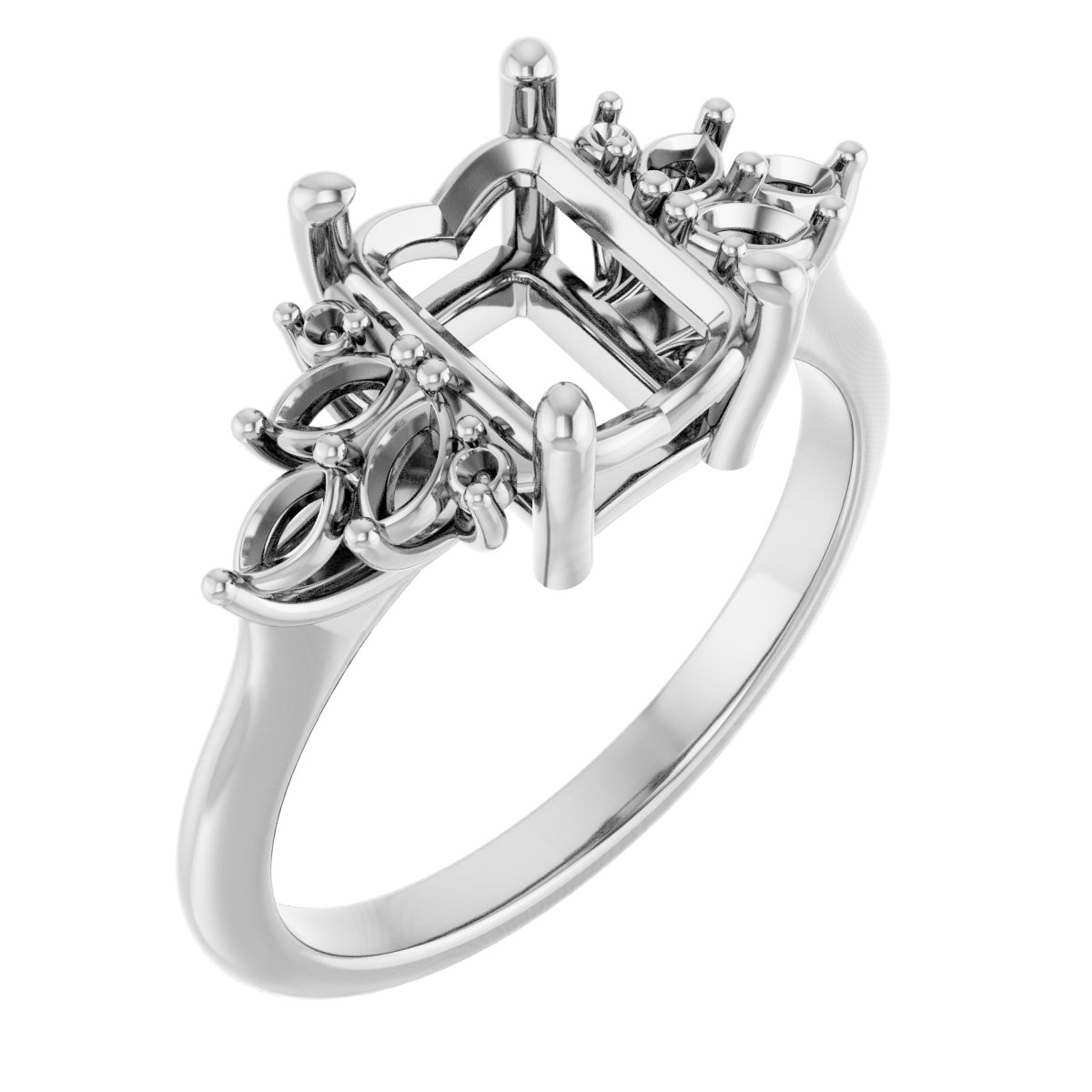 Accented Engagement Ring