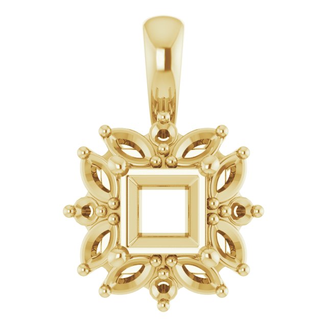 Sculptural Halo-Style Pendant