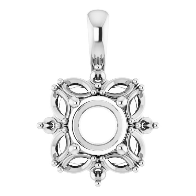 Sculptural Halo-Style Pendant