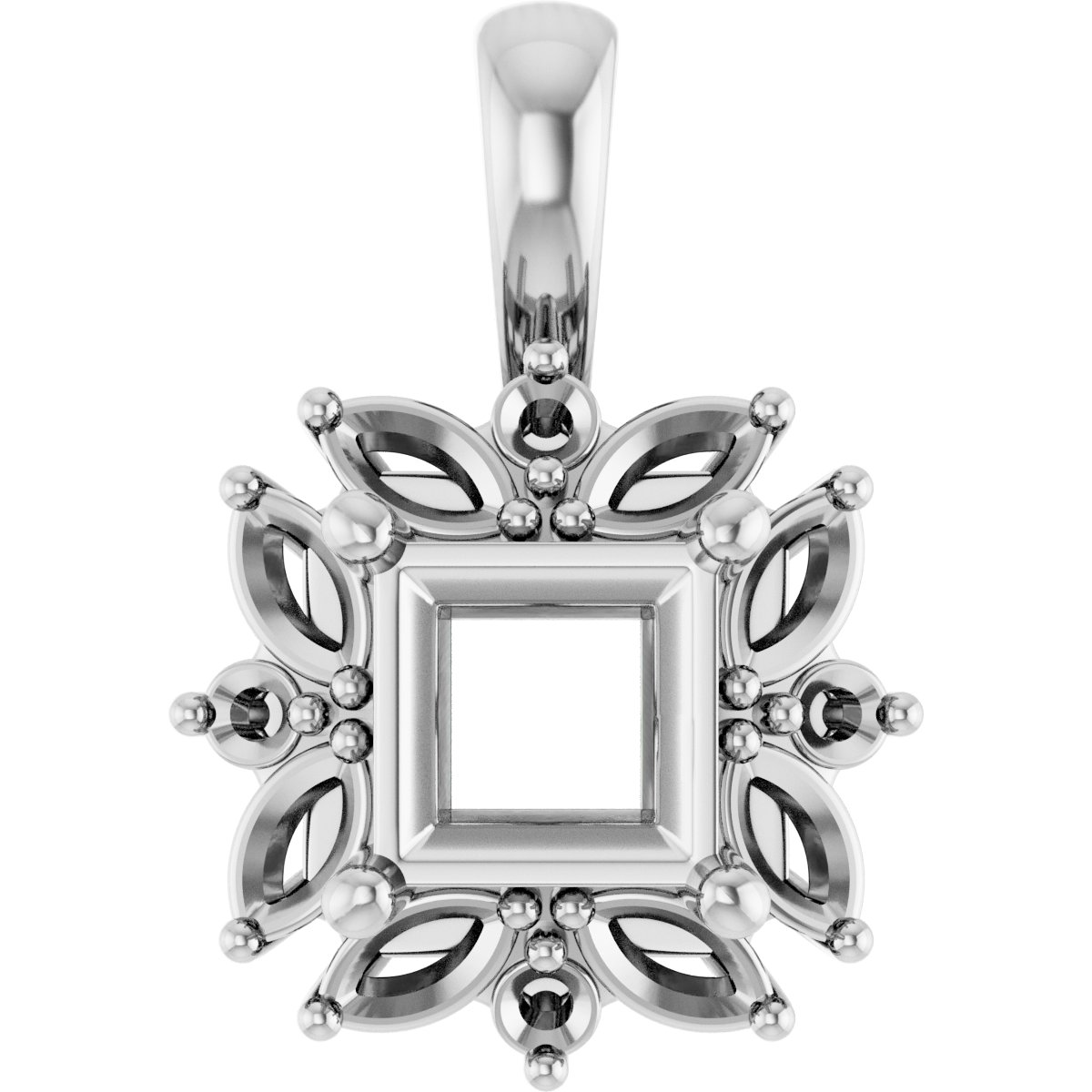 Sculptural Halo-Style Pendant