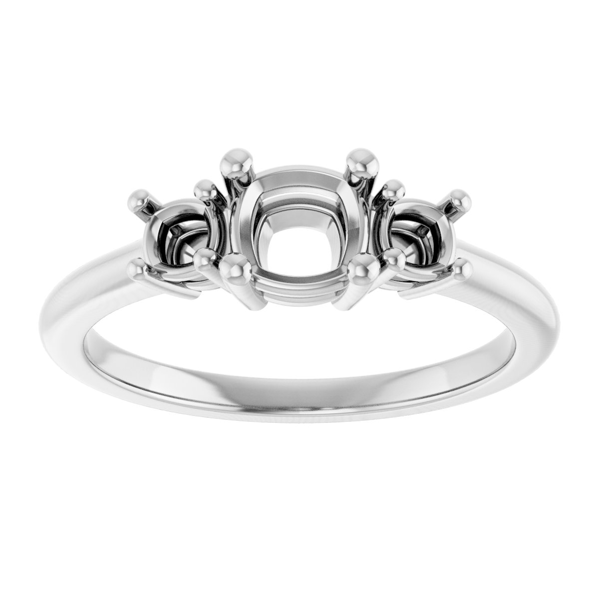 7x5 mm Emerald Engagement Ring Mounting view 3