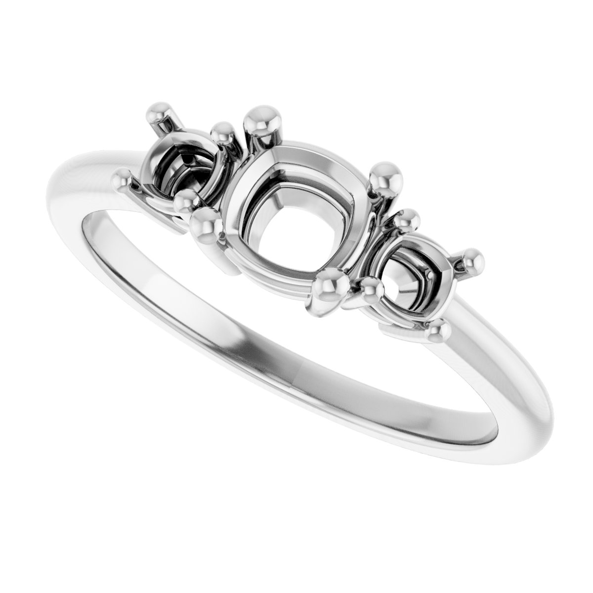7x5 mm Emerald Engagement Ring Mounting view 5
