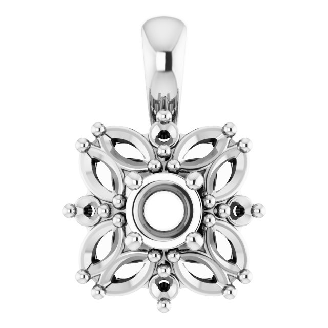 Sculptural Halo-Style Pendant