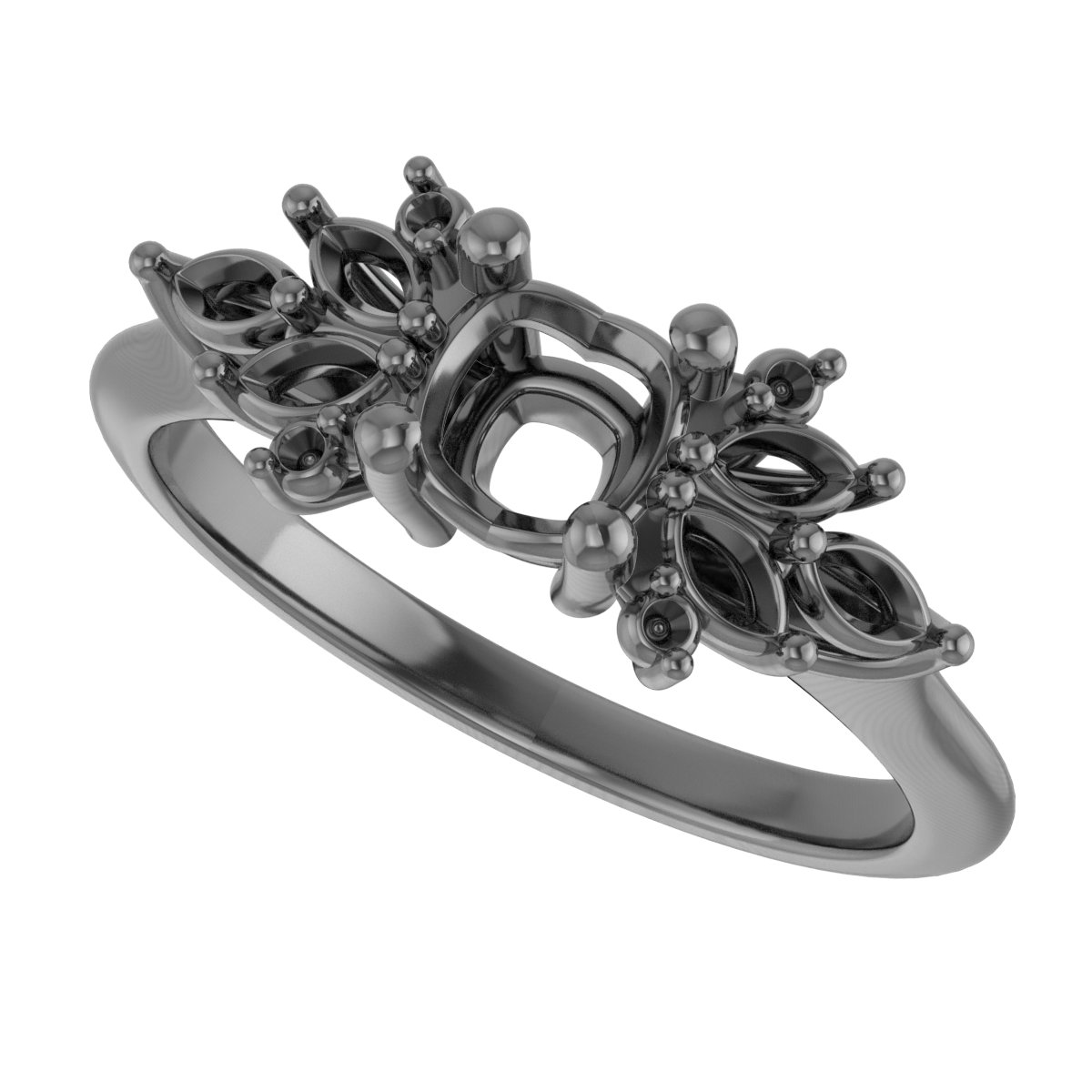 9.4 mm Round Engagement Ring Mounting view 5