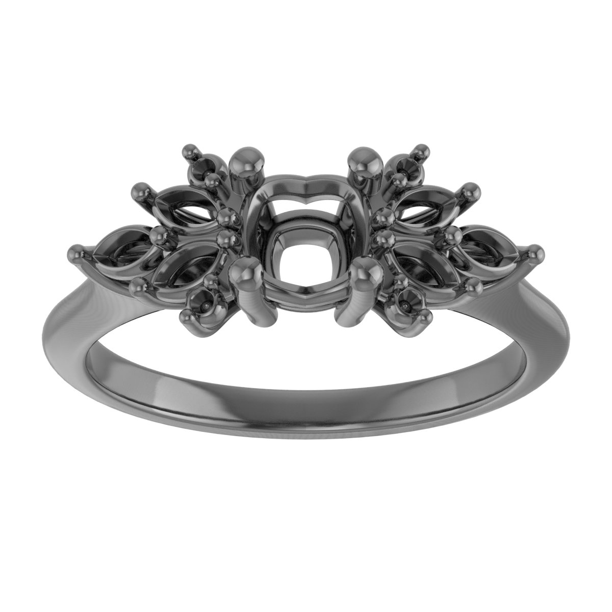9.4 mm Round Engagement Ring Mounting view 3