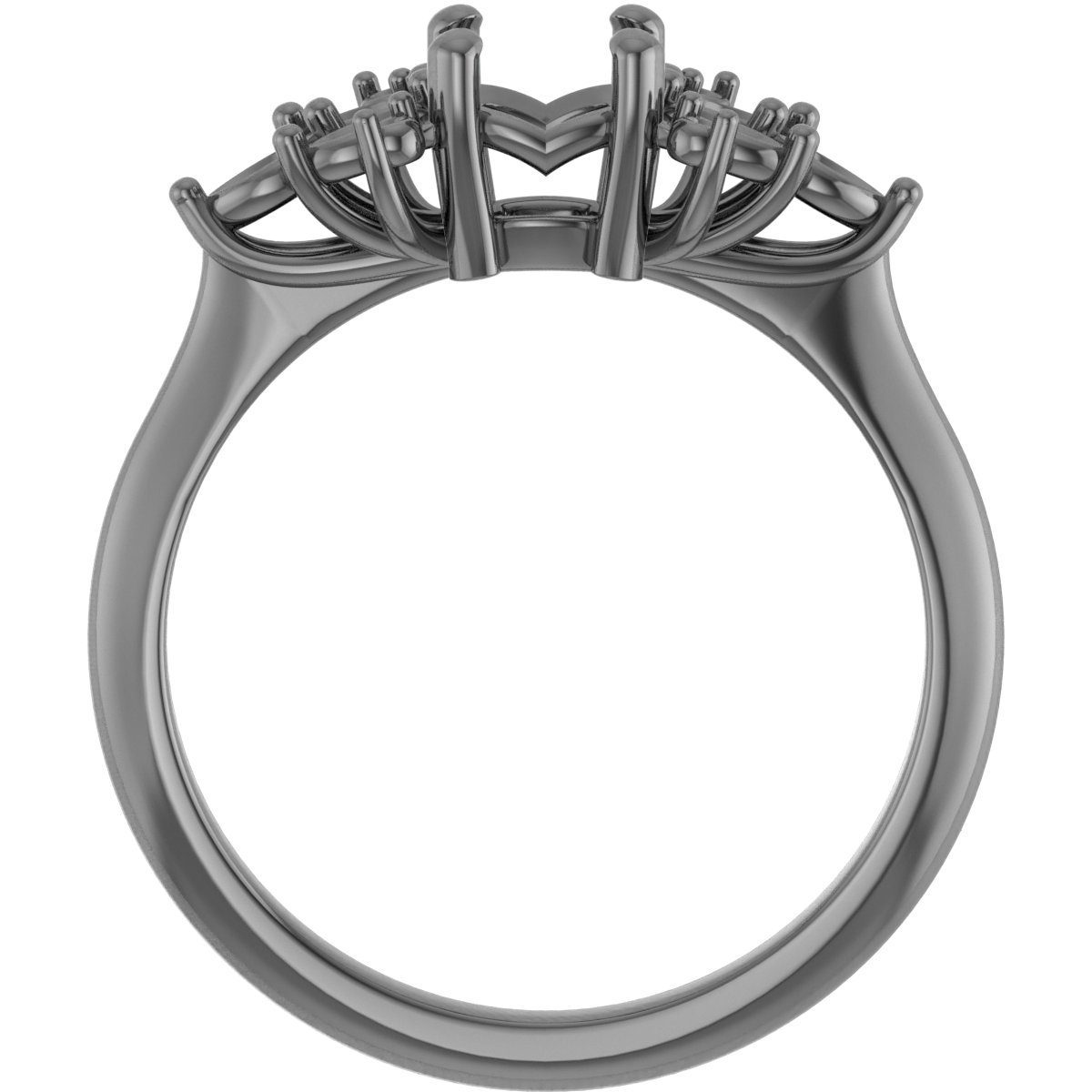 9.4 mm Round Engagement Ring Mounting view 2