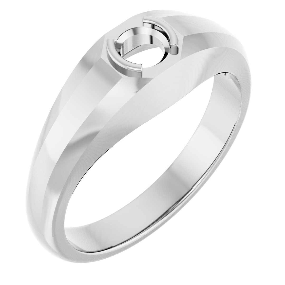 Beveled-Edge Bezel-Set Band