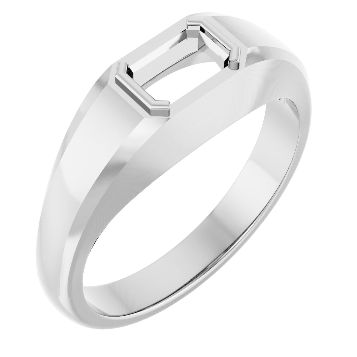 Beveled-Edge Bezel-Set Band