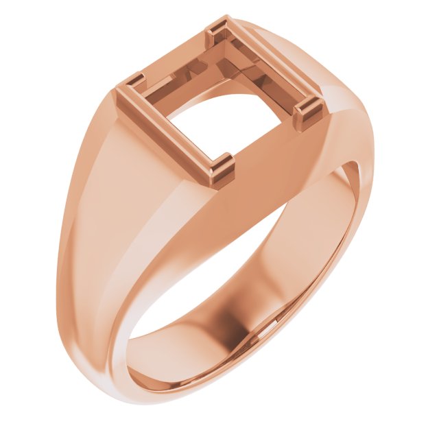 10k Rose 7x7 Mm Square Band Mounting