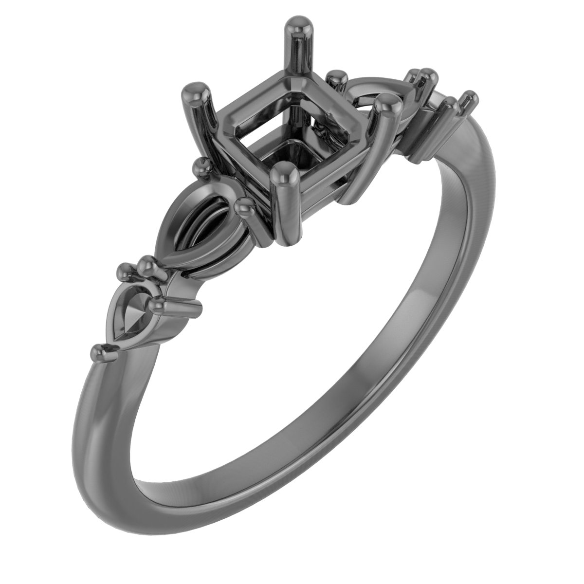 7 mm Cushion Engagement Ring Mounting