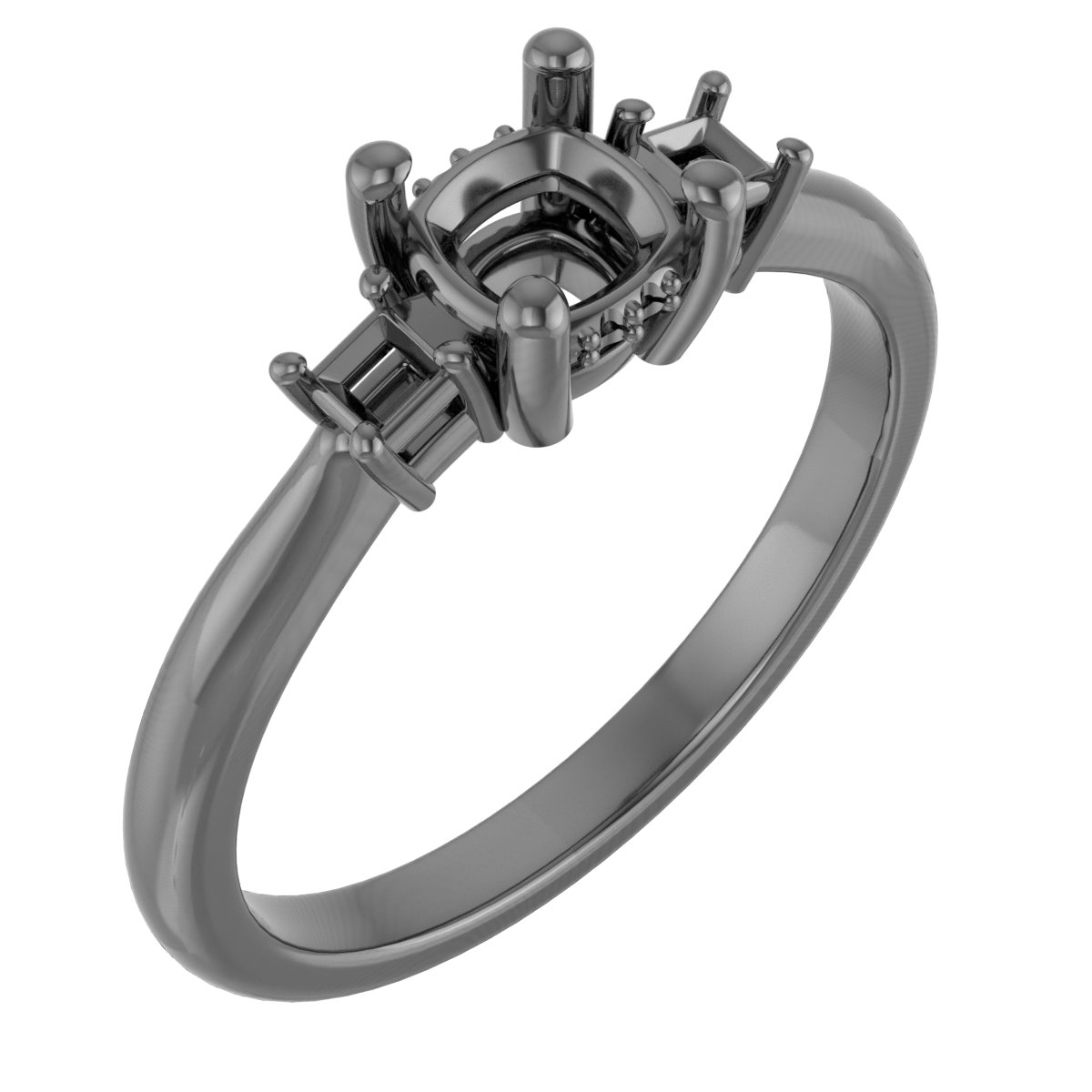 5.5 mm Square Engagement Ring Mounting