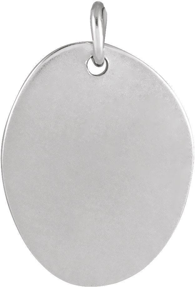 Sterling Silver Engravable Tiny Footprint Pendant