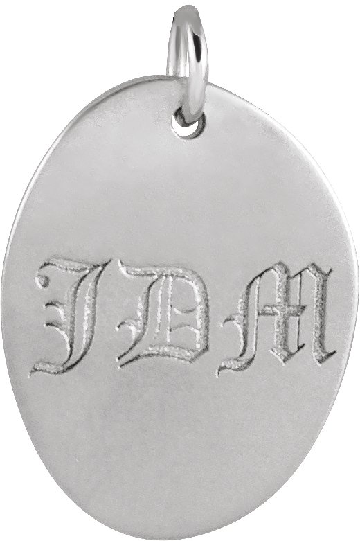 Sterling Silver Engravable Tiny Footprint Pendant