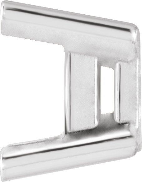 Square 4-Prong Earring Setting