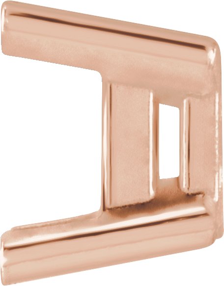 Square 4-Prong Earring Setting