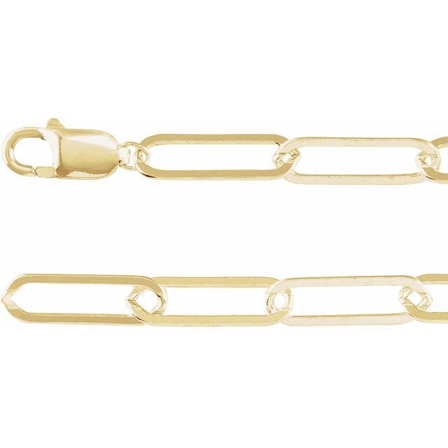 14K Yellow Gold-Filled 6.2 mm Elongated Link Cable 7