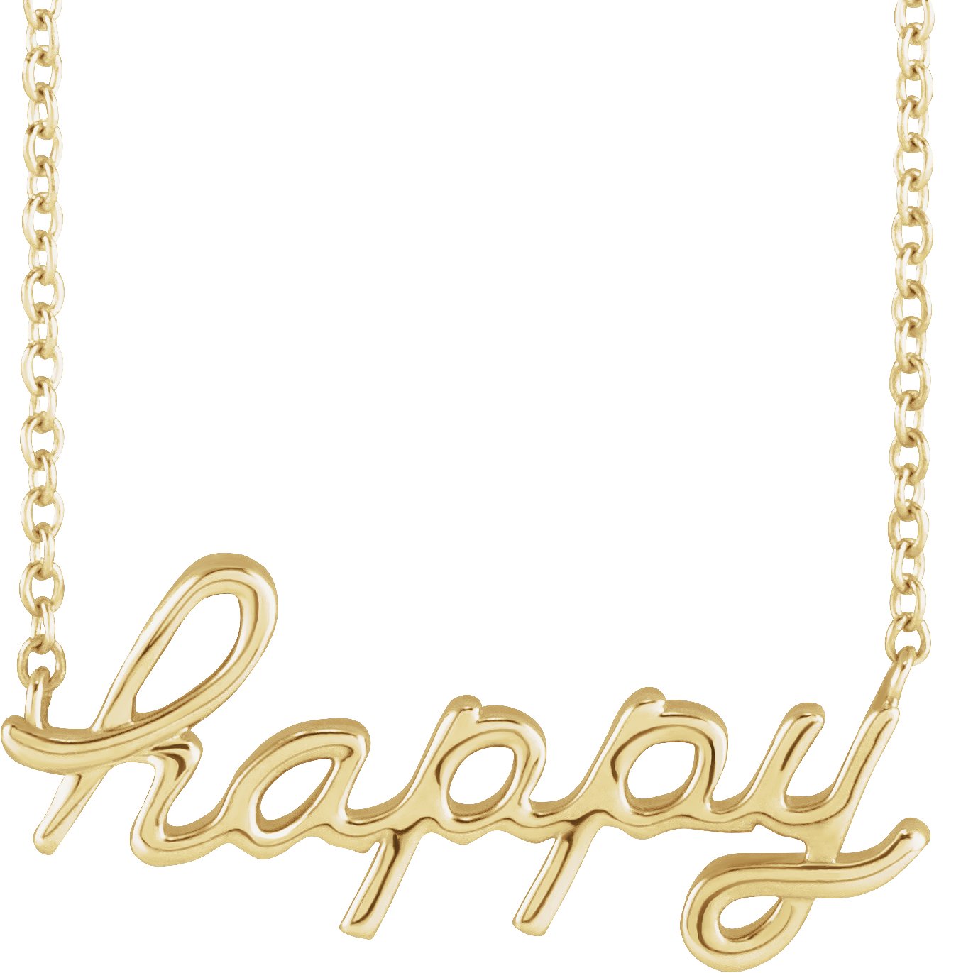 14K Yellow Happy 16" Necklace