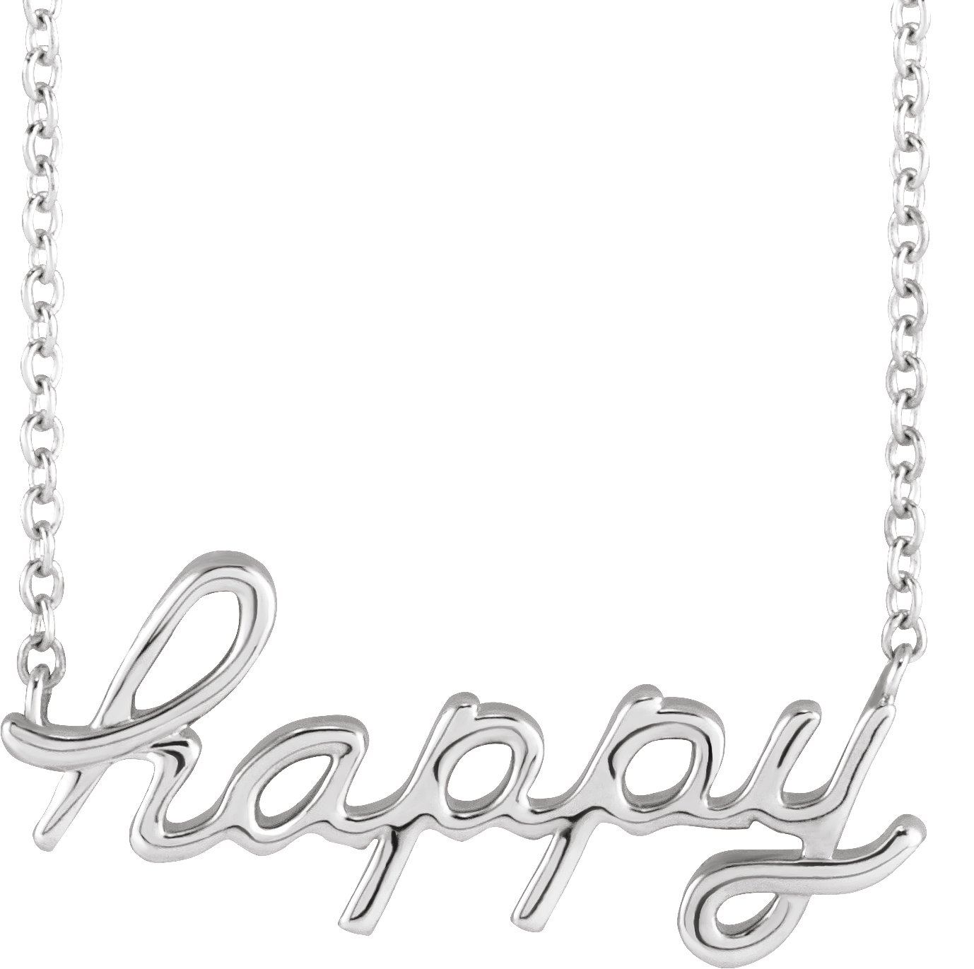 Sterling Silver Happy 16" Necklace