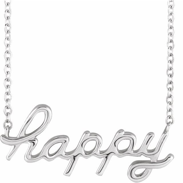 Sterling Silver Happy 18