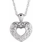Pierced Heart Necklace or Pendant