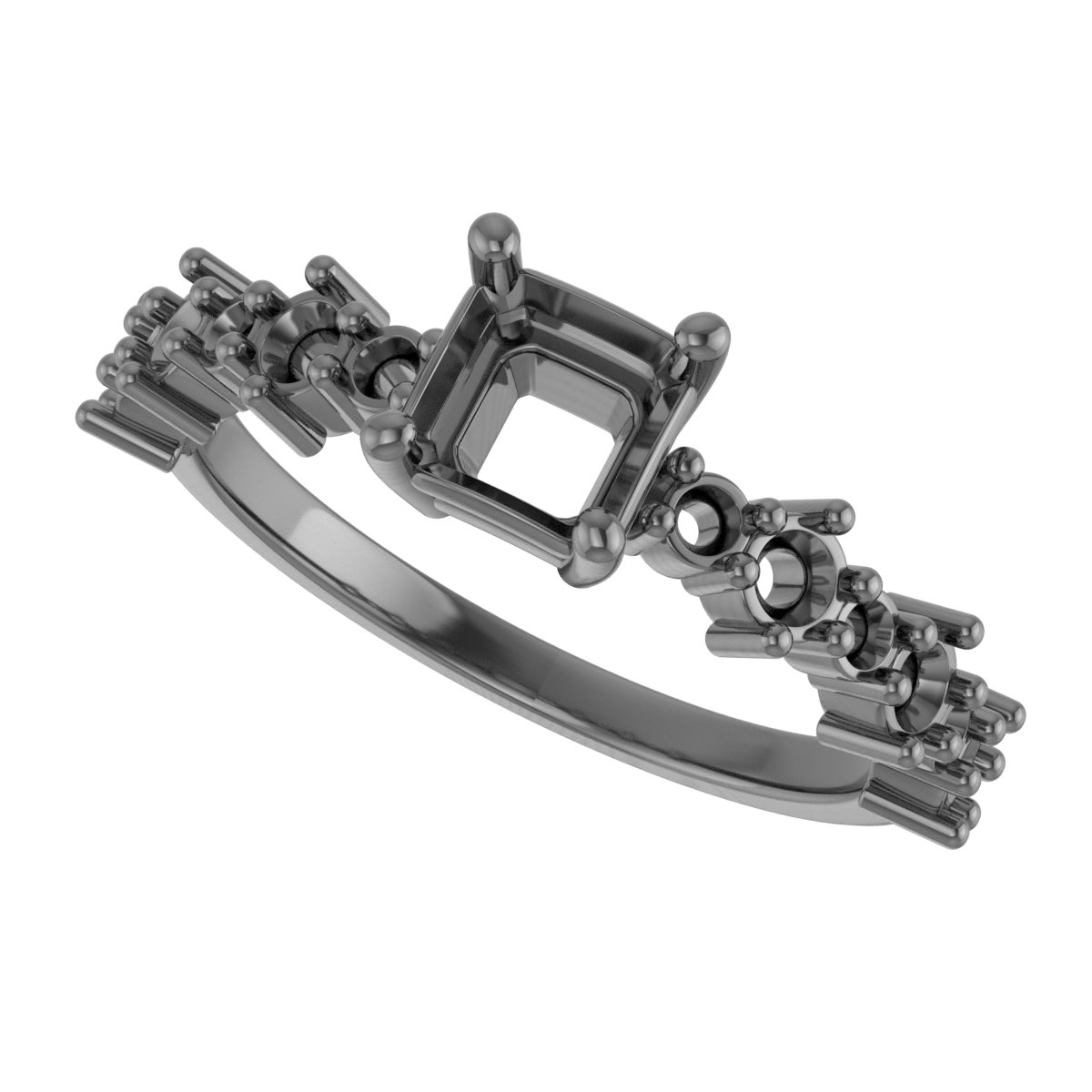 10 mm Round Engagement Ring Mounting view 5