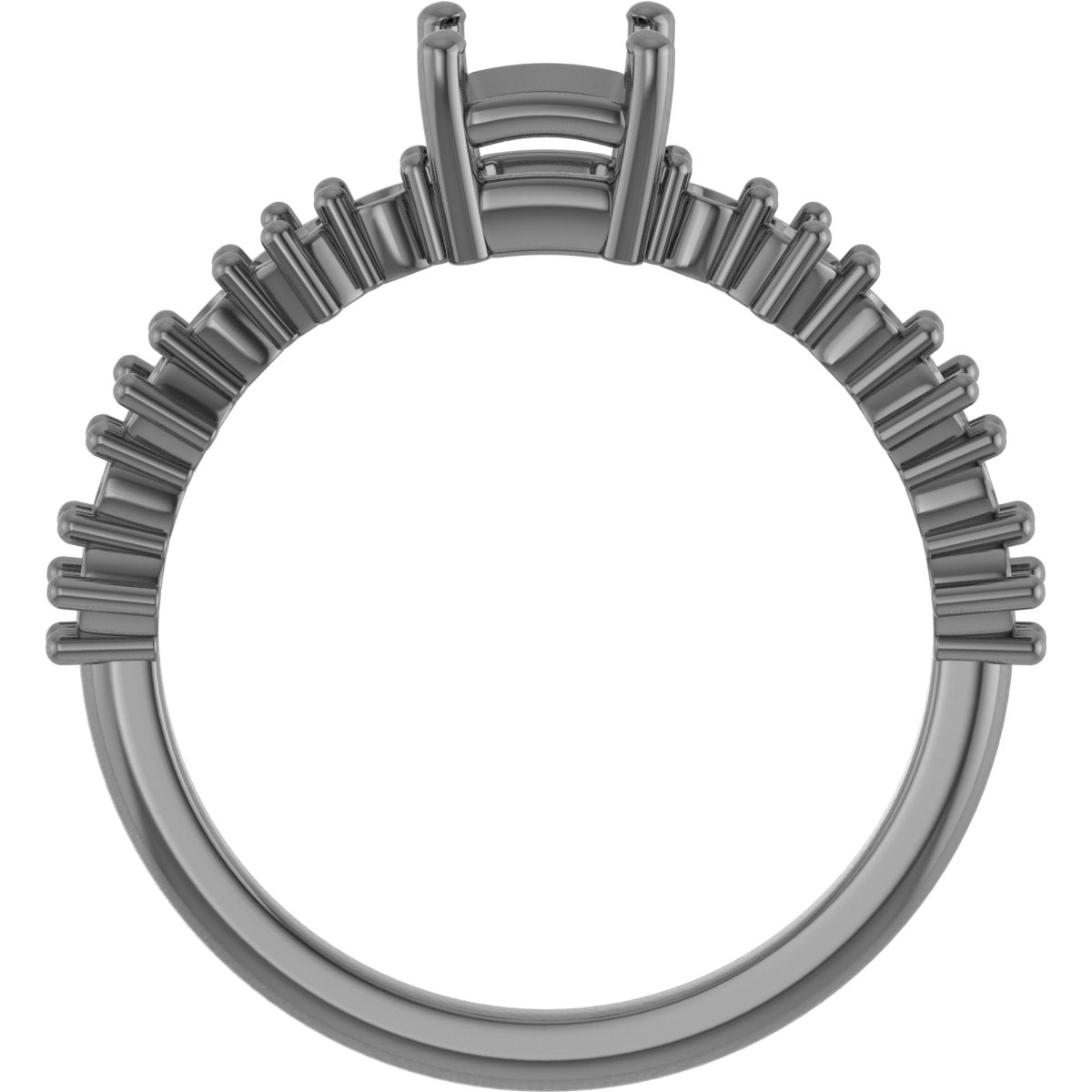 10 mm Round Engagement Ring Mounting view 2