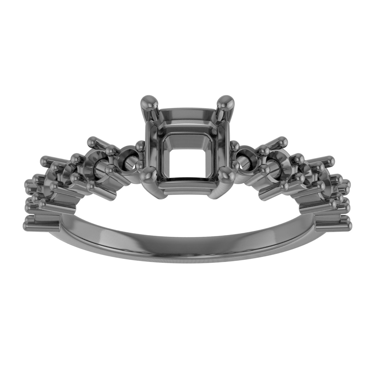 10 mm Round Engagement Ring Mounting view 3