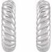 Platinum Hinged Rope Hoop Earrings