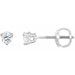 14K White 1/5 CTW Natural Diamond Threaded Post Earrings