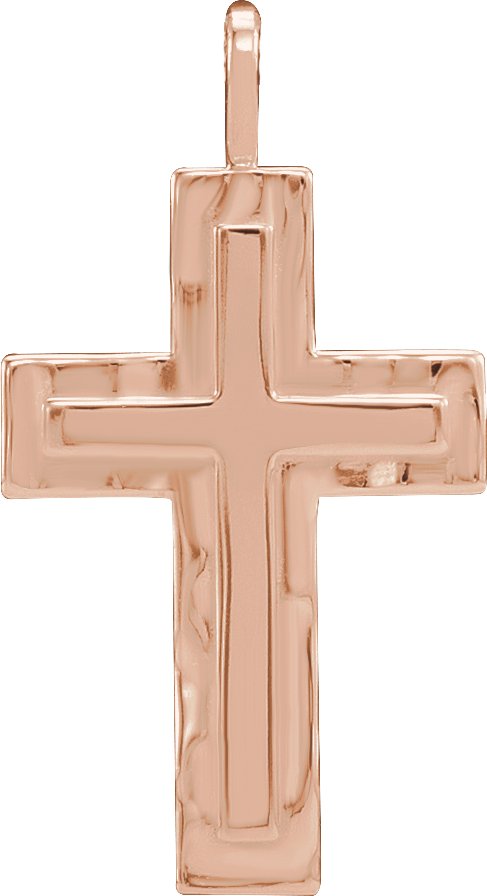 Textured Cross Necklace or Pendant