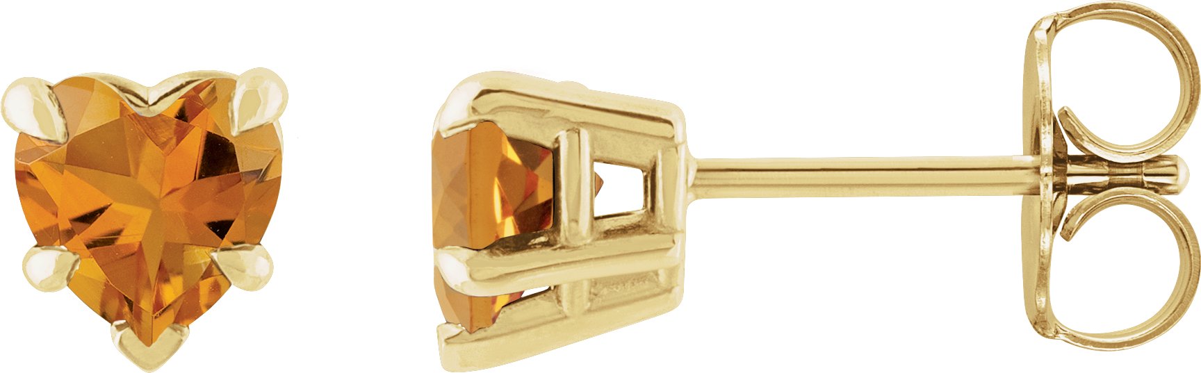 14K Yellow Natural Citrine Stud Earring Ref 19750330