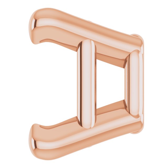 Square 4-Prong Lightweight Earring Setting