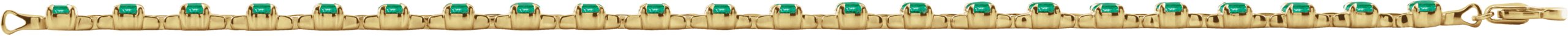 14K Yellow Lab-Grown Emerald 7 1/4