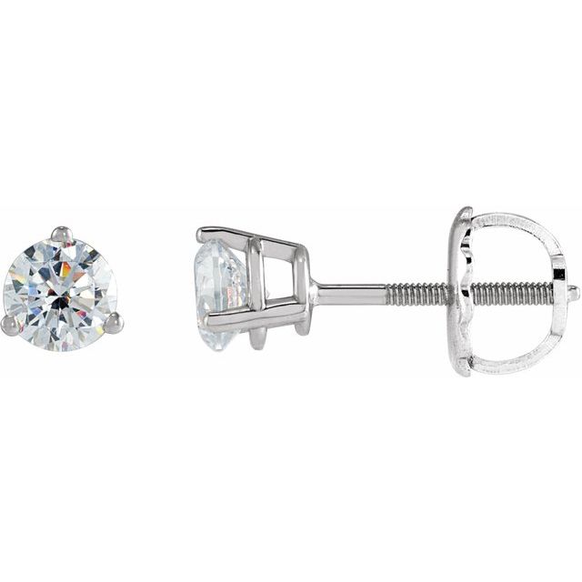 Platinum 3/8 CTW Natural Diamond Earrings