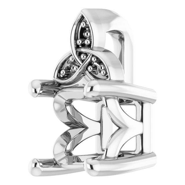 9x9 mm Heart Pendant Mounting view 2