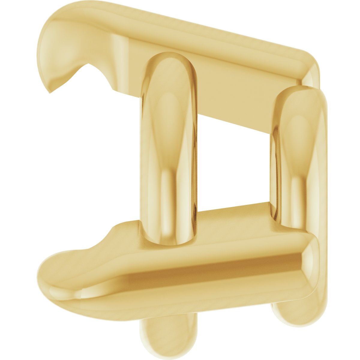 Round 3-Prong Pre-Notched Claw Earring Setting
