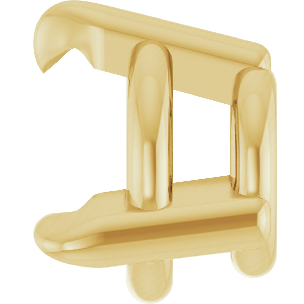 Round 3-Prong Pre-Notched Claw Earring Setting